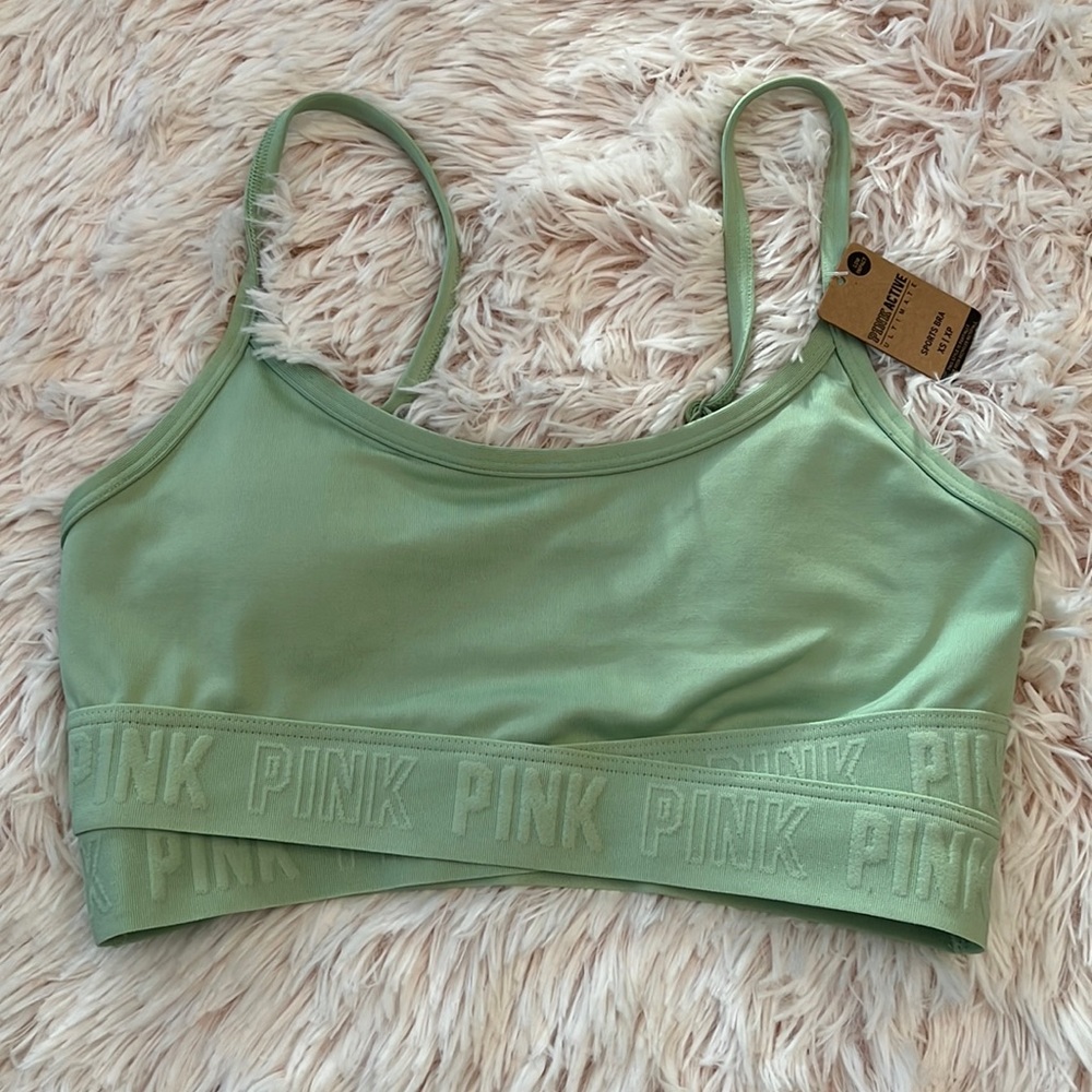 PINK ACTIVE sports bra green size XSmall